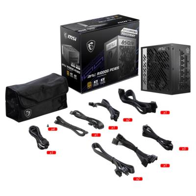 MSI zdroj MPG A1000G PCIE5/ 1000W/ ATX3.1/ akt. PFC/ 10 let záruka/ 135mm ventilátor/ plně modulární/ 80PLUS Gold