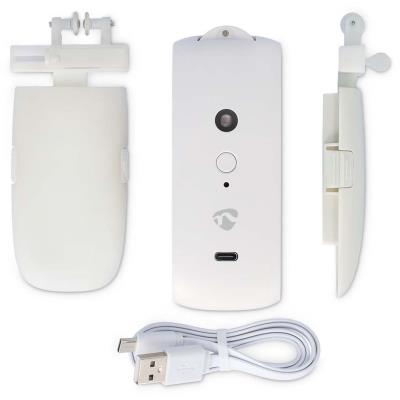 NEDIS chytrý motor (robot) závěsů/ kabelový systém u kolejnice/ napájení z baterie/ napájení z USB/ 4000 mAh/ BT/ bílý