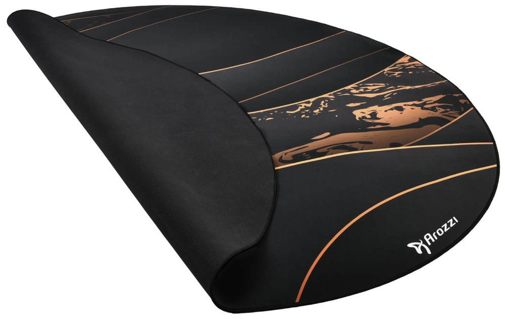 AROZZI Zona Floorpad Black Gold/ ochranná podložka na podlahu/ kulatá 121 cm průměr/ černozlatý design
