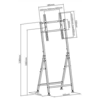Neomounts PLASMA-M1000 / Flat Screen Floor Stand (height: 108 cm) / Black