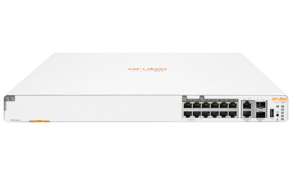 HPE Aruba Instant On 1960 8p (1G Class 4 PoE) 4p (SR1G/2.5G Class 6 PoE) 2p (10GBASE-T 2p SFP+) 480W Switch