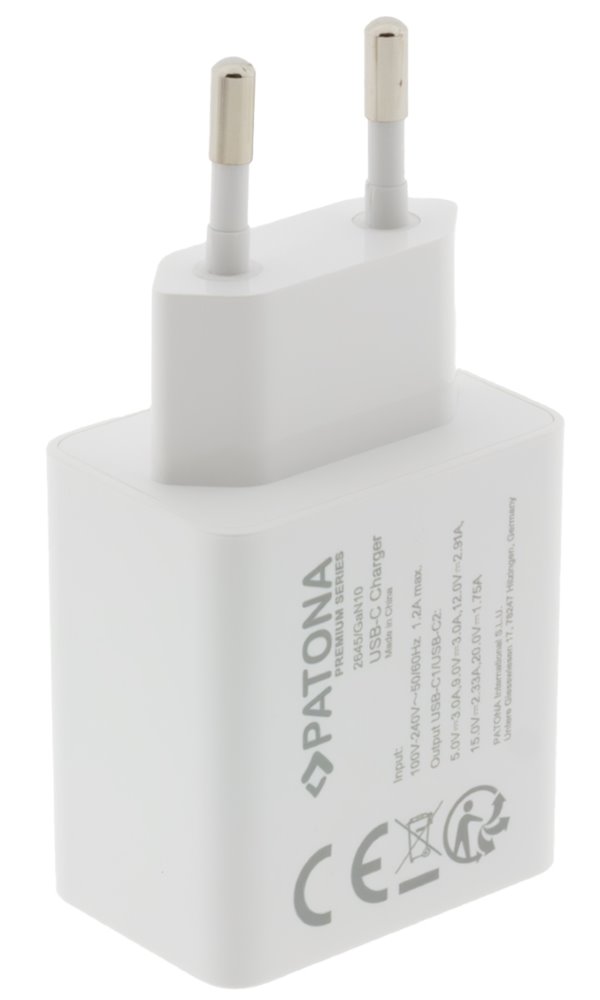 PATONA napájecí adaptér Power delivery 35W 2xUSB-C -PD 3.0