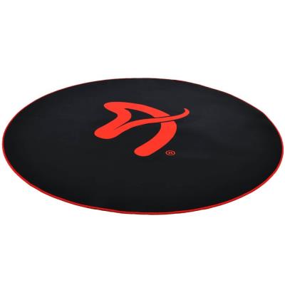 AROZZI Zona Floorpad Red/ ochranná podložka na podlahu/ kulatá 121 cm průměr/ černá s červeným logem