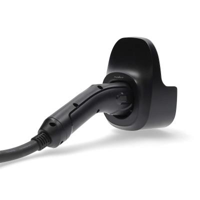 NEDIS držák nabíjecího kabelu elektrických vozidel na stěnu/ černý