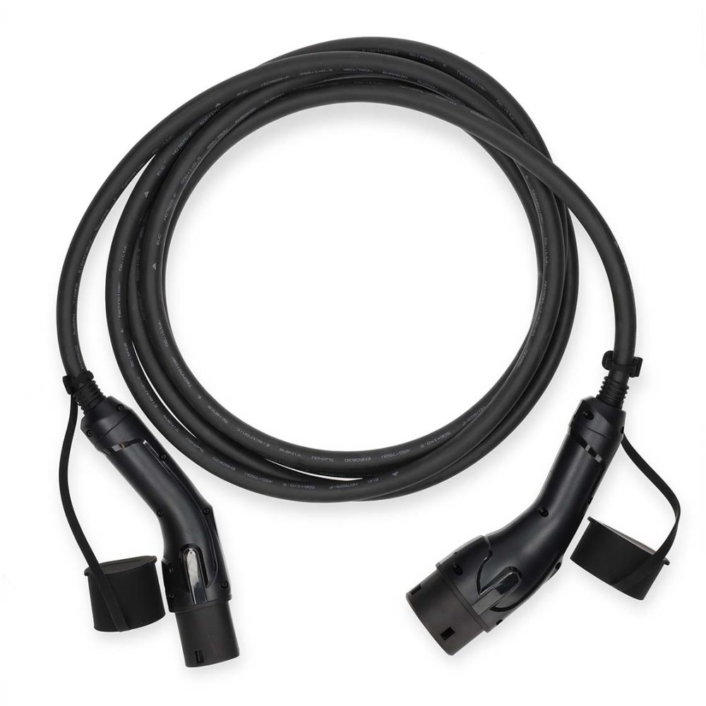NEDIS kabel elektrického vozidla/ kabel typ 2/ 32 A/ 22000 W/ 3-fázový/ černý/ box/ 5 m