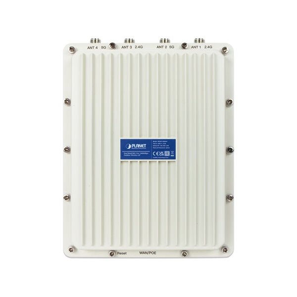 Planet WDAP-3000AX venkovní AP, 1x1Gb, Dual Band 802.11ax (3Gb/s), 4x N, PoE+ 802.3at, VLAN, 256 klientů, -40~70°C, IP67