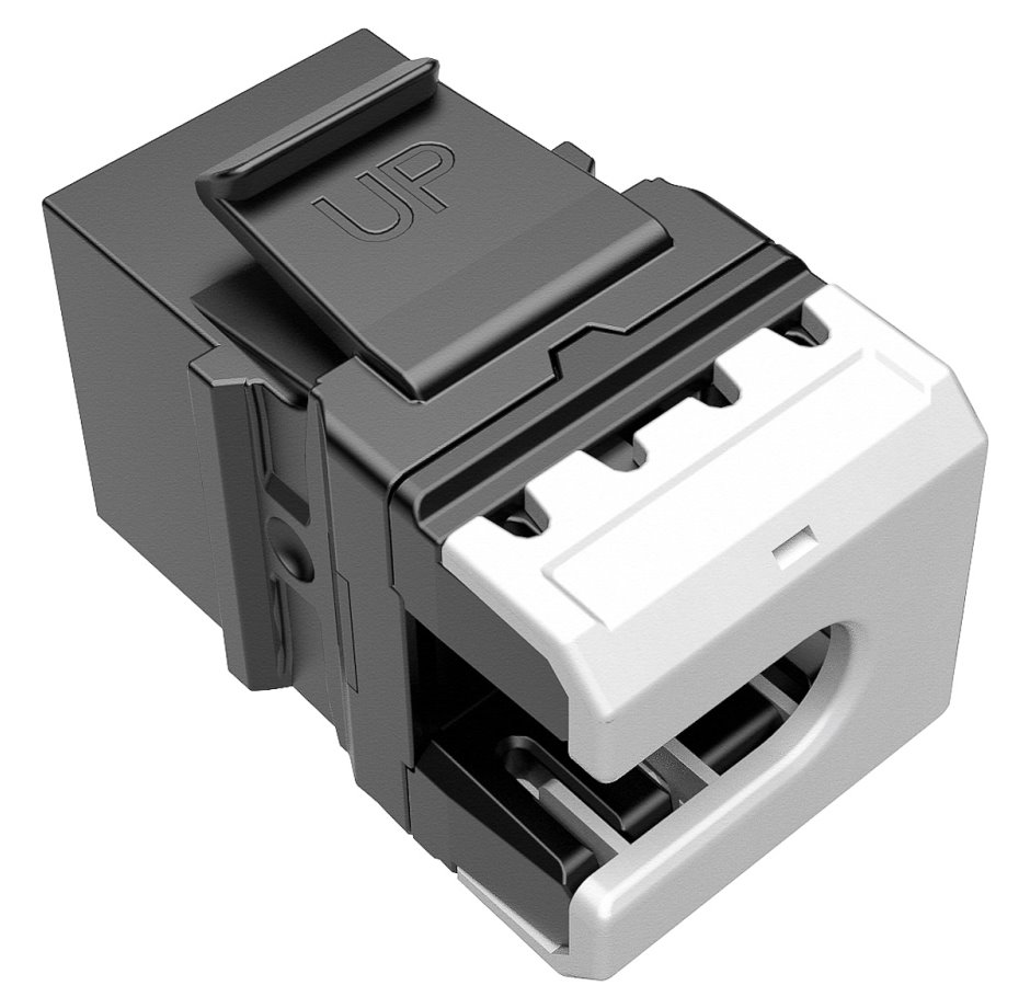 Solarix keystone c5e UTP RJ45 černý pro kleště SXKJ-NA-BU SXKJ-5E-UTP-BK-NA