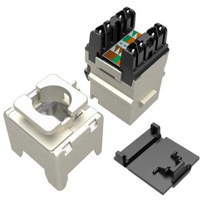 Solarix keystone c5e STP RJ45 černý pro kleště  SXKJ-NA-BU SXKJ-5E-STP-BK-NA