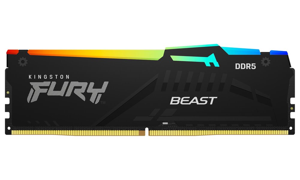 KINGSTON FURY Beast Black RGB XMP 16GB DDR5 6400MT/s / CL32 / DIMM