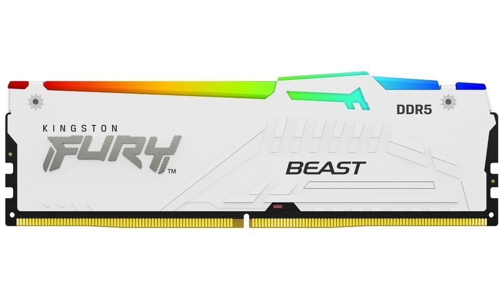 KINGSTON FURY Beast White RGB XMP 64GB DDR5 6000MT/s / CL30 / DIMM / Kit 2x 32GB