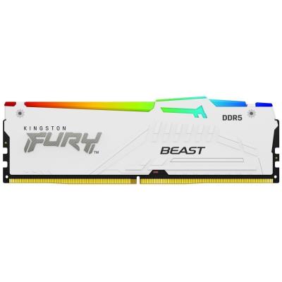 KINGSTON FURY Beast White RGB XMP 64GB DDR5 6000MT/s / CL30 / DIMM / Kit 2x 32GB