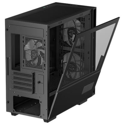 DEEPCOOL skříň CH360 Digital / mATX / 140mm +120 mm fan / USB 3.0 / USB-C /  mesh panel / prosklená bočnice / černá