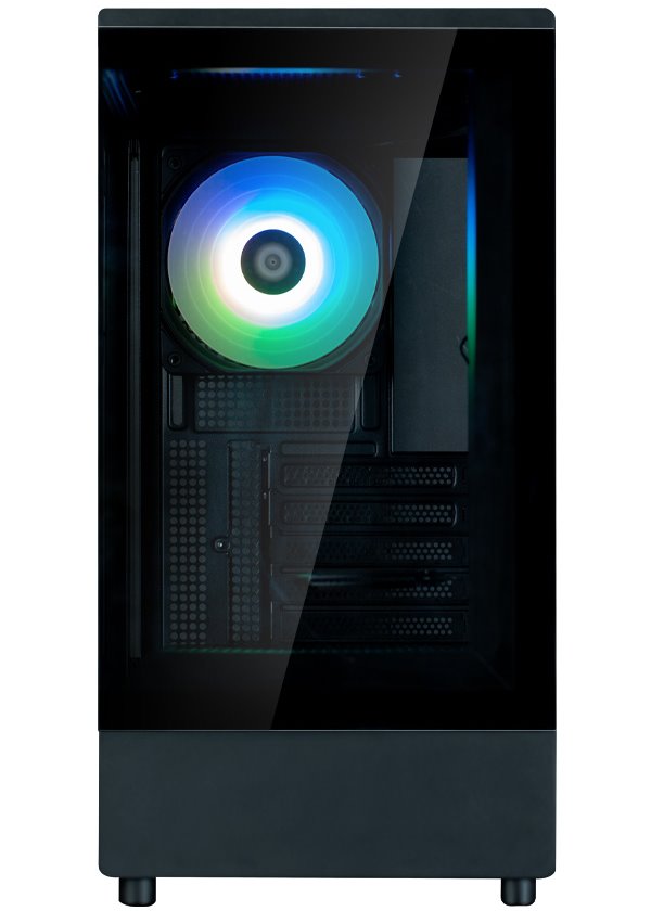 Zalman skříň P10 Black / miniT / 1x120mm fan ARGB / USB 3.0 / USB-C / temperované sklo / černá