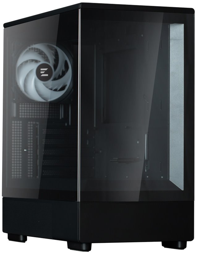 Zalman skříň P10 Black / miniT / 1x120mm fan ARGB / USB 3.0 / USB-C / temperované sklo / černá