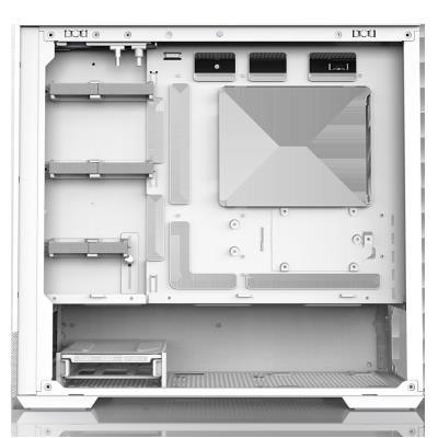 Zalman skříň P30 AIR White / miniT / 3x140mm fan ARGB / USB 3.0 / USB-C / temperované sklo / mesh panel / bílá