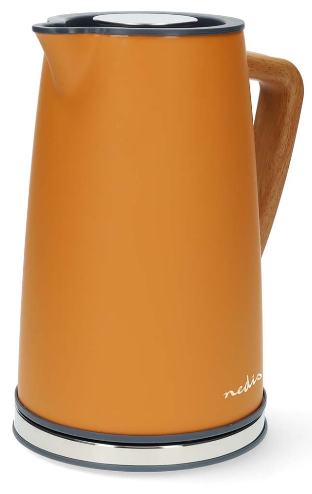 NEDIS rychlovarná konvice KAWK510EOR/ objem 1,7 l/ Soft-Touch/ 1850 - 2200 W/ nerezová ocel/ oranžová