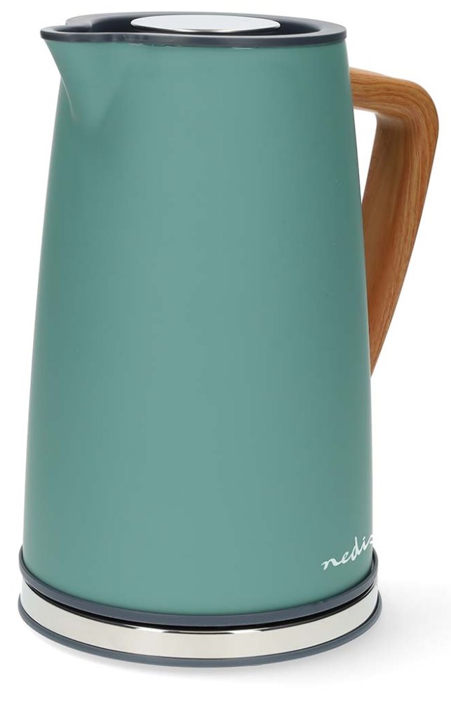 NEDIS rychlovarná konvice KAWK510EGN/ objem 1,7 l/ Soft-Touch/ 1850 - 2200 W/ nerezová ocel/ zelená