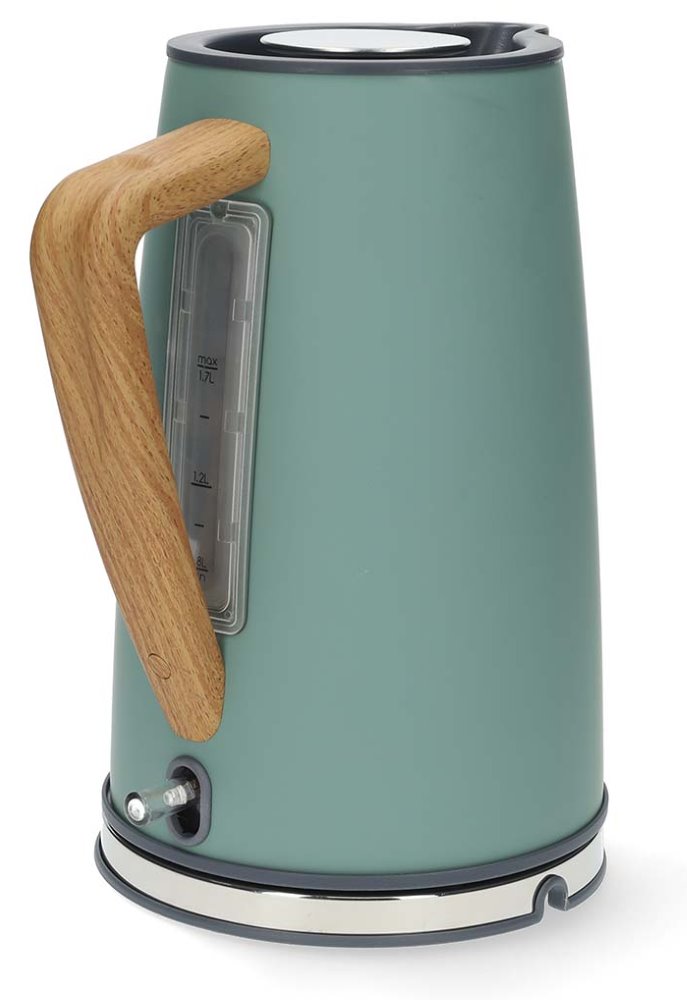 NEDIS rychlovarná konvice KAWK510EGN/ objem 1,7 l/ Soft-Touch/ 1850 - 2200 W/ nerezová ocel/ zelená