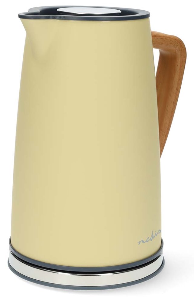 NEDIS rychlovarná konvice KAWK510EYW/ objem 1,7 l/ Soft-Touch/ 1850 - 2200 W/ nerezová ocel/ žlutá