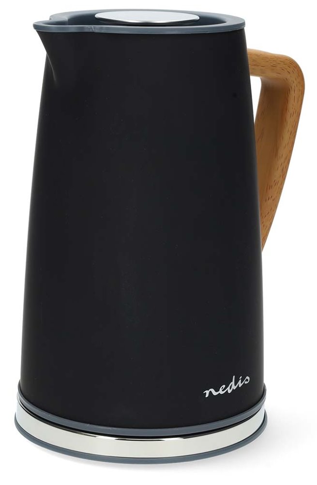 NEDIS rychlovarná konvice KAWK510EBK/ objem 1,7 l/ Soft-Touch/ 1850 - 2200 W/ nerezová ocel/ černá