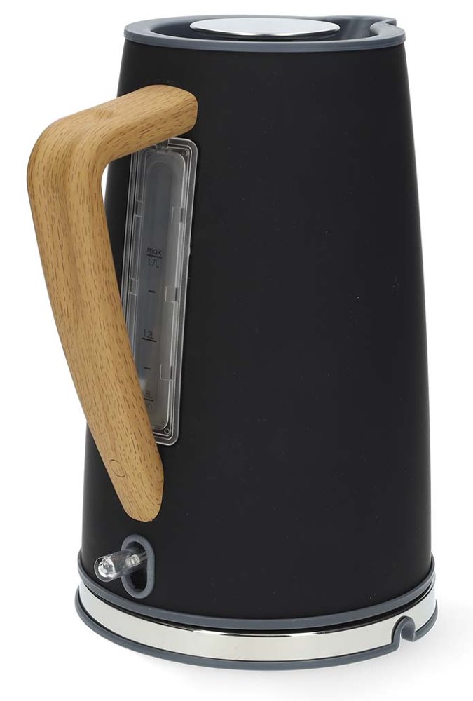 NEDIS rychlovarná konvice KAWK510EBK/ objem 1,7 l/ Soft-Touch/ 1850 - 2200 W/ nerezová ocel/ černá