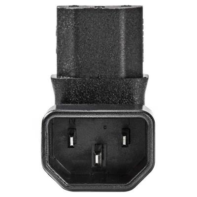 NEDIS napájecí adaptér z IEC-320-C14 na IEC-320-C13/ úhlový 90°/ černý