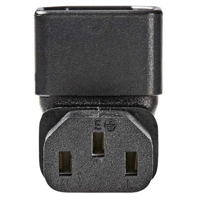 NEDIS napájecí adaptér z IEC-320-C14 na IEC-320-C13/ úhlový 90°/ černý