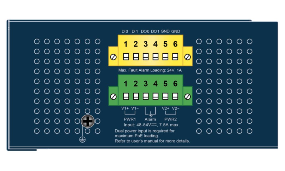 Planet IGS-4215-16P2T2S průmyslový L2 switch, 18x 1Gb, 2x1Gb SFP, 16x PoE 802.3at 320W, 48~54VDC, IP30
