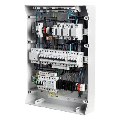 Solarmi AC40 osazený rozvaděč pro fotovoltaiku, jističe, chránič, 10kW 3f, plný automatický backup, 40A