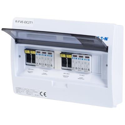 Solarmi DC23 osazený rozvaděč pro fotovoltaiku, 2x svodič, 2x odpojovač, pojistky, 1000V