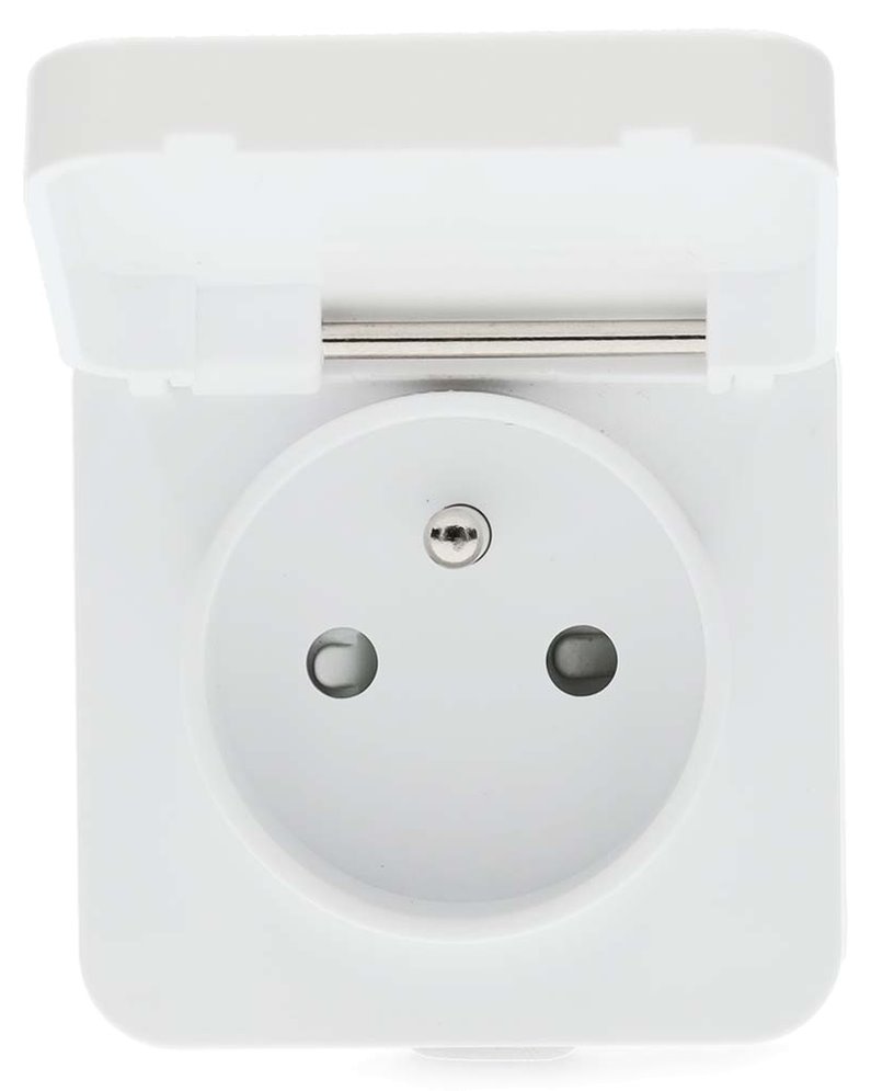 NEDIS Wi-Fi chytrá zásuvka/ venkovní/ 16A/ francouzský typ E/ IP44/ měřič výkonu/ Android/ iOS/ Nedis® SmartLife/ bílá