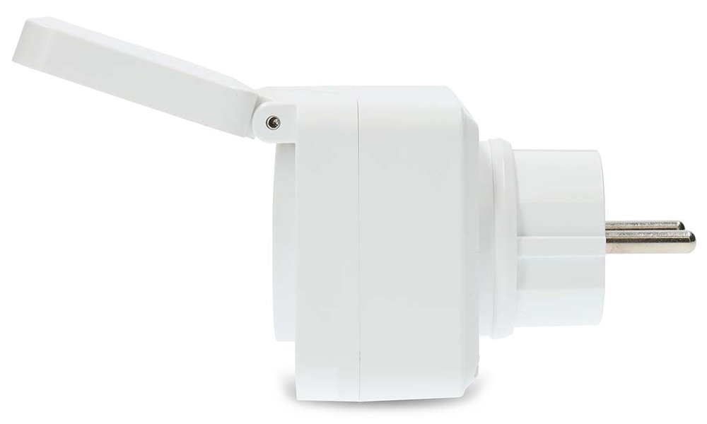 NEDIS Wi-Fi chytrá zásuvka/ venkovní/ 16A/ francouzský typ E/ IP44/ měřič výkonu/ Android/ iOS/ Nedis® SmartLife/ bílá