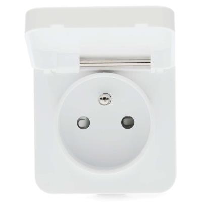 NEDIS Wi-Fi chytrá zásuvka/ venkovní/ 16A/ francouzský typ E/ IP44/ měřič výkonu/ Android/ iOS/ Nedis® SmartLife/ bílá