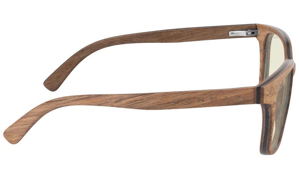 GUNNAR kancelářske/herní brýle GROOT WALNUT * čírá  skla * BLF 35  * GUNNAR focus