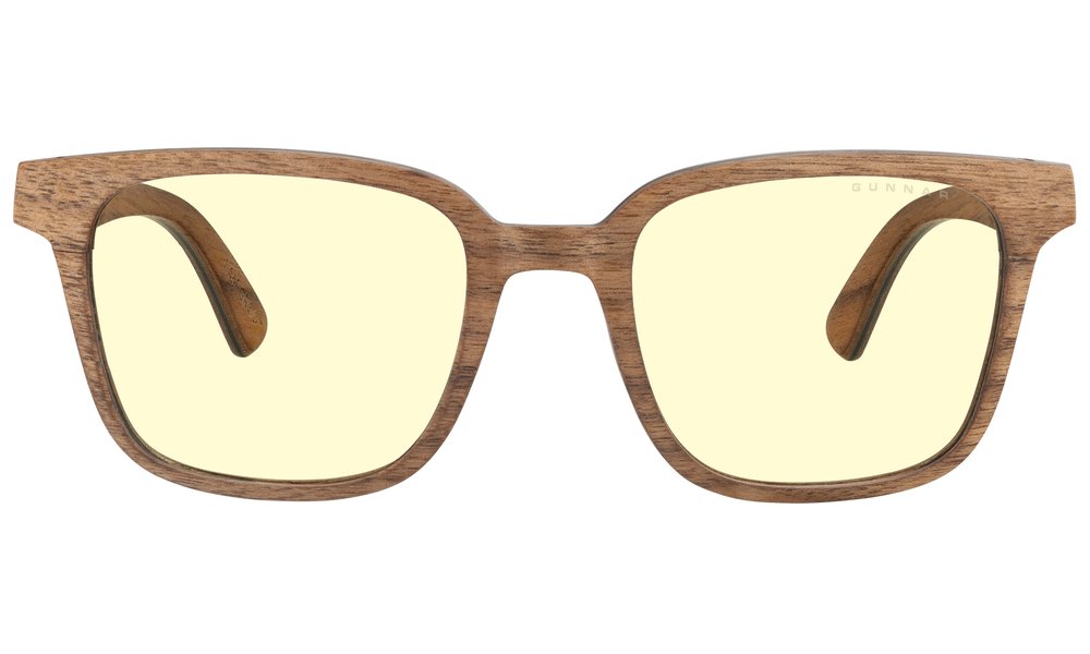 GUNNAR kancelářske/herní brýle GROOT WALNUT * jantárová skla * BLF 65 * GUNNAR focus
