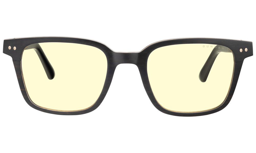 GUNNAR kancelářske/herní brýle MUIR EBONY * jantárová skla * BLF 65 * GUNNAR focus