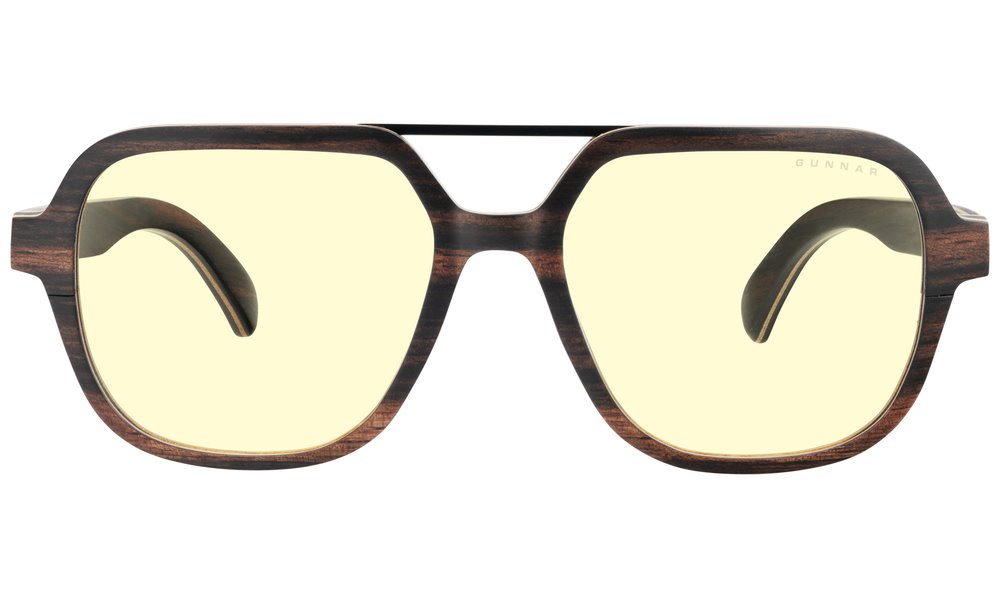 GUNNAR kancelářske/herní brýle HUMBOLDT EBONY * jantárová skla * BLF 65 * GUNNAR focus