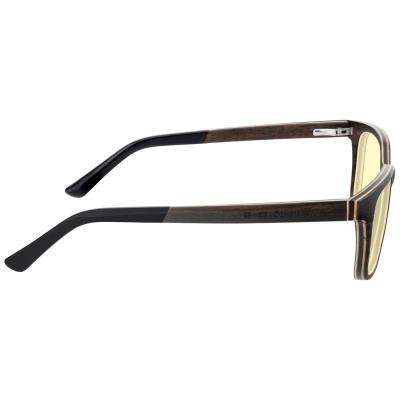 GUNNAR kancelářske/herní brýle MUIR EBONY * jantárová skla * BLF 65 * GUNNAR focus