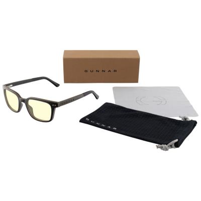 GUNNAR kancelářske/herní brýle MUIR EBONY * jantárová skla * BLF 65 * GUNNAR focus