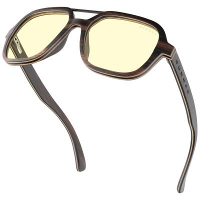 GUNNAR kancelářske/herní brýle HUMBOLDT EBONY * jantárová skla * BLF 65 * GUNNAR focus