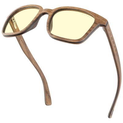 GUNNAR kancelářske/herní brýle GROOT WALNUT * jantárová skla * BLF 65 * GUNNAR focus