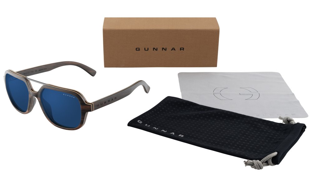 GUNNAR kancelářske/herní brýle HUMBOLDT EBONY * sluneční skla * BLF 98 * GUNNAR focus