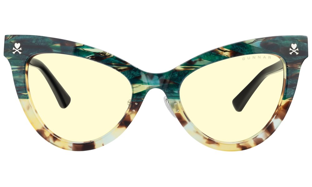 GUNNAR kancelářske/herní brýle SANDY GREEN CACTUS * jantárová skla * BLF 65 * GUNNAR focus