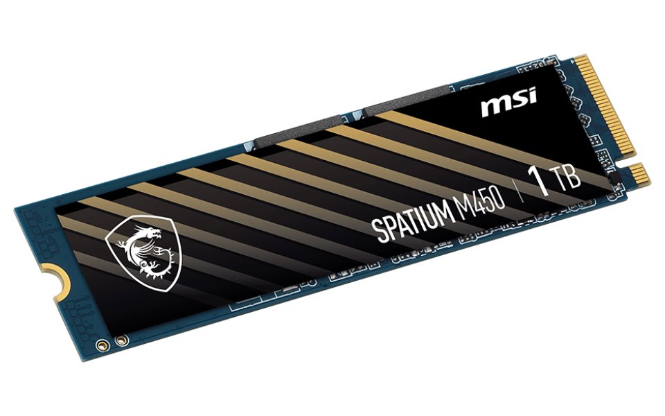 MSI SPATIUM M450 1TB SSD / NVMe M.2 PCIe Gen4 / Interní / M.2 2280