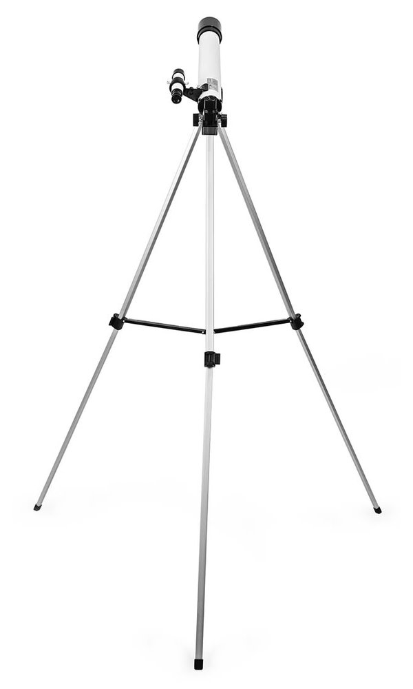 NEDIS teleskop SCTE5060WT/ clona 50 mm/ ohnisková vzdálenost 600 mm/ hledáček 5 x 24/ výška 125 cm/ Tripod/ bílo-černý