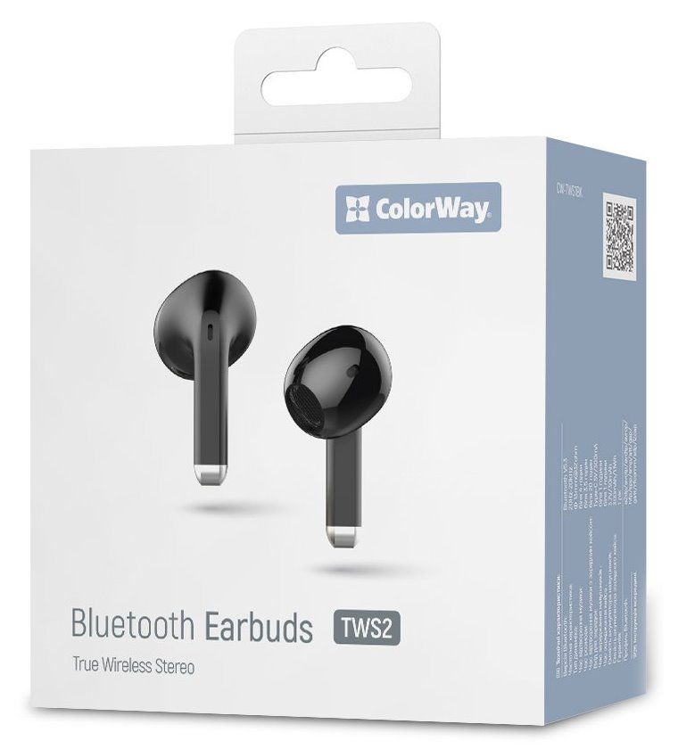 Colorway bezdrátová sluchátka + mikrofon/ TWS/ CW-TWS2BK/ černá
