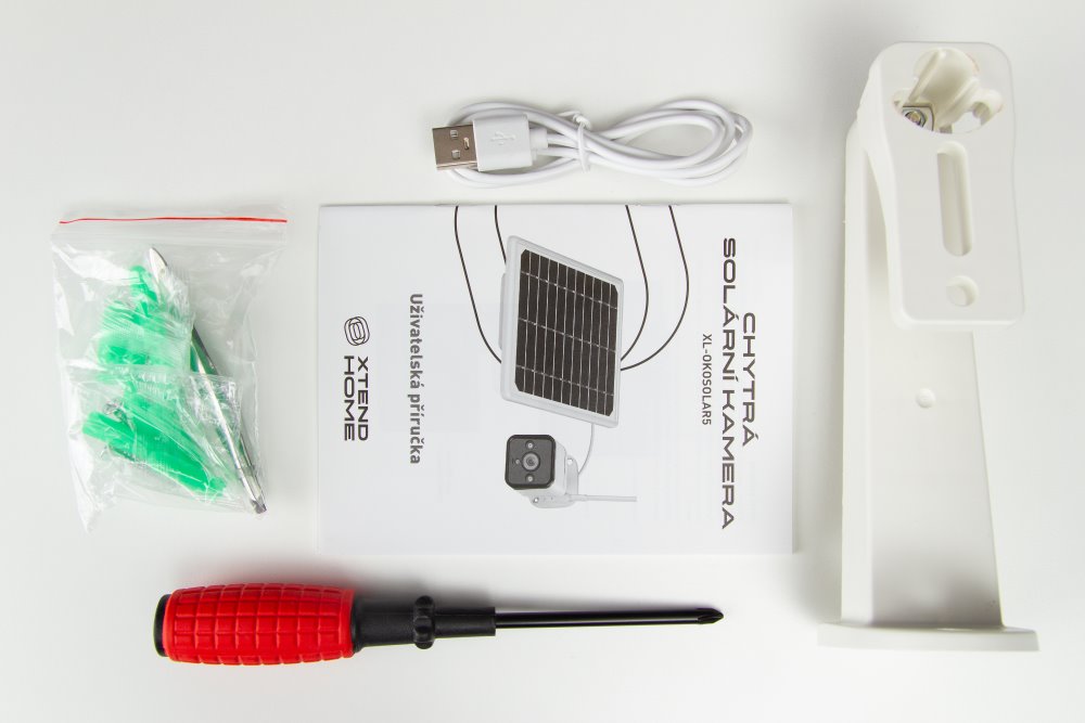 Xtend Home SO100/ Solární kamera/ 1080p/ 4mm/ Wi-Fi/ IP65/ IR až 15m/ Tuya CZ a SK