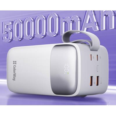 COLORWAY powerbanka/ 50 000mAh/ 1x USB QC3.0/ USB-C/ Lightning/ 22,5W/ Bílá