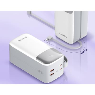 COLORWAY powerbanka/ 50 000mAh/ 1x USB QC3.0/ USB-C/ Lightning/ 22,5W/ Bílá