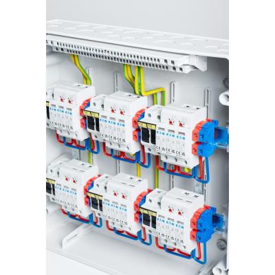 Solarmi DC6 osazený rozvaděč pro fotovoltaiku, 6x svodič, 6x odpojovač, pojistky
